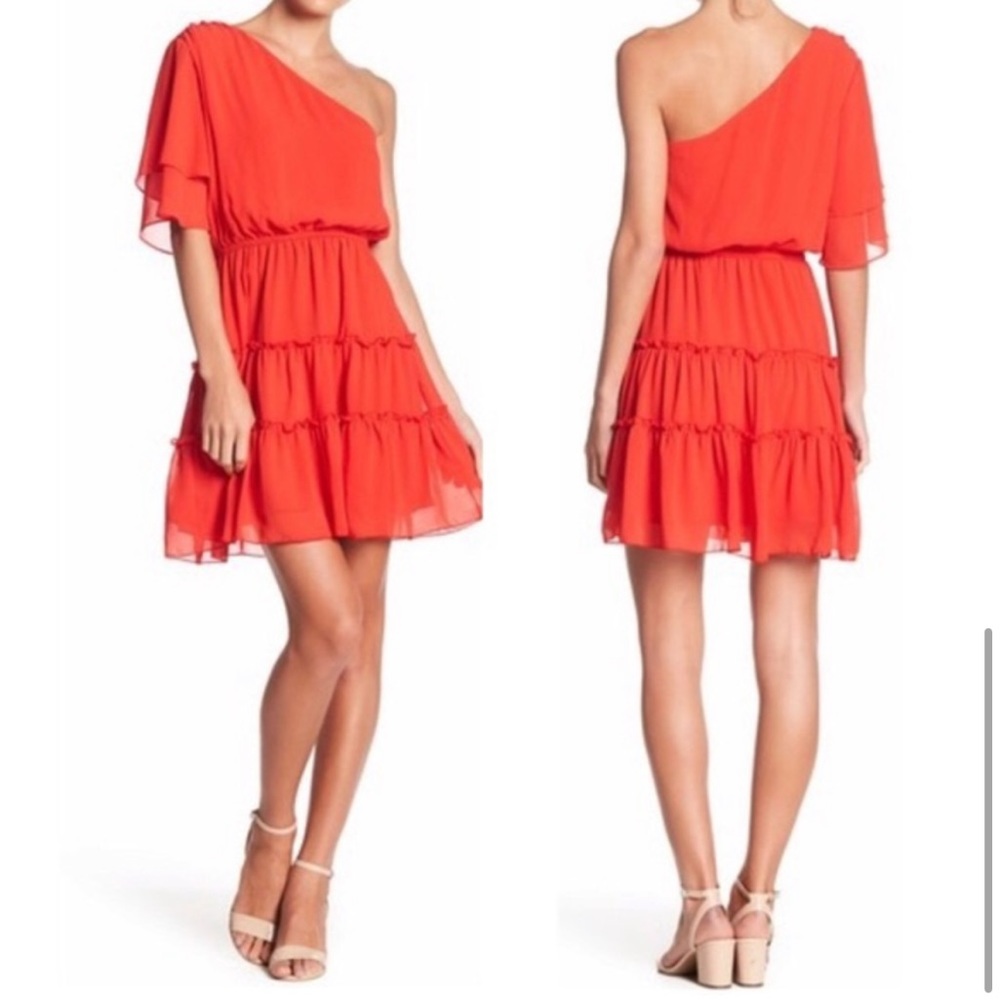 WAYF Asymmetrical One Shoulder Dress